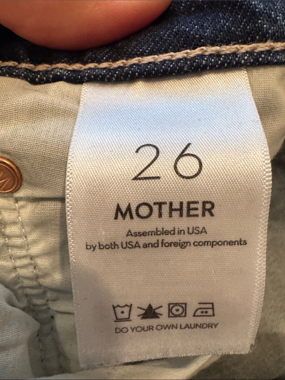MOTHER The Dodger Short Dark Blue Denim Raw Hem High-Rise Shorts - Picture 4 of 7